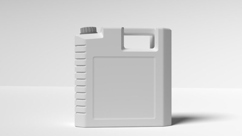Plastic can 3d render mockup image