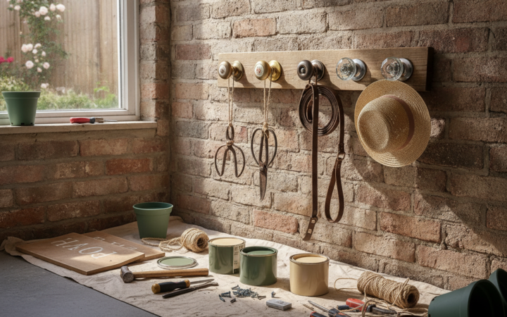 Zo maak je handige ophangers van oude deurknoppen voor gang en tuin